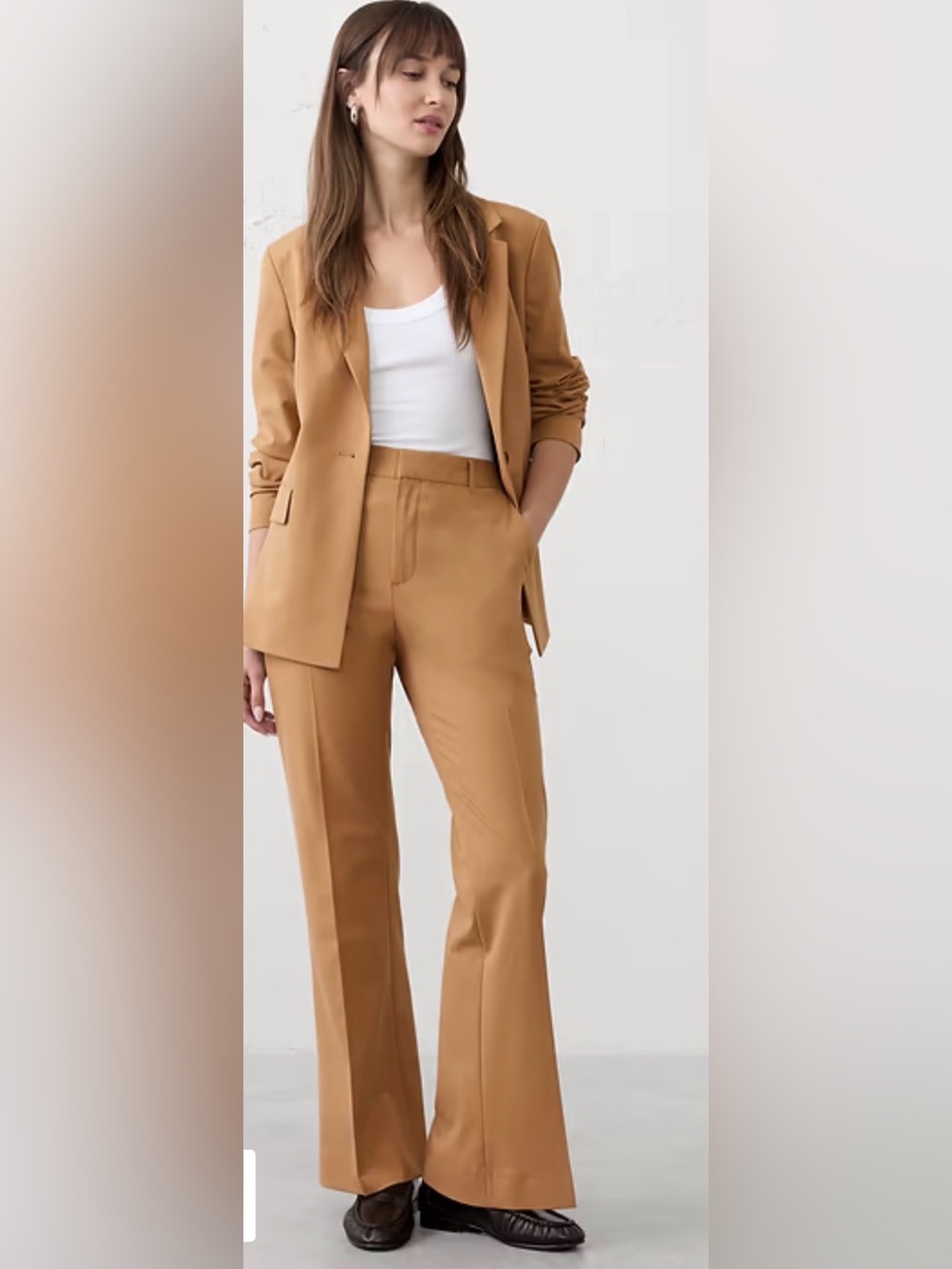NWT Banana Republic Camel Flare Trousers size 14